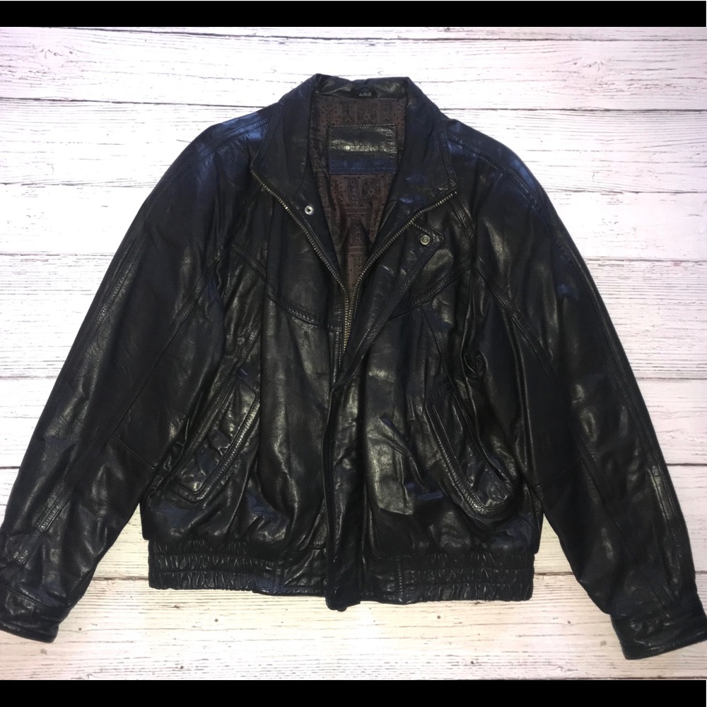 Unisex Black Leather Jacket